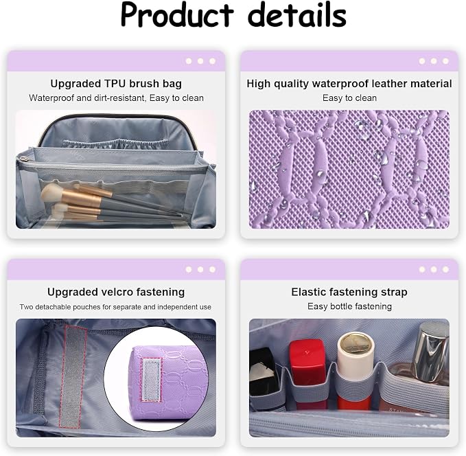 BOYATU Travel Makeup Bag for Women: Cosmetic Organizer Bag - Image 4