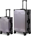 All Aluminum 20/28 Luggage Set，Cut from Whole Aluminum Sheet，22x14x9 Airline by KANGSHILU