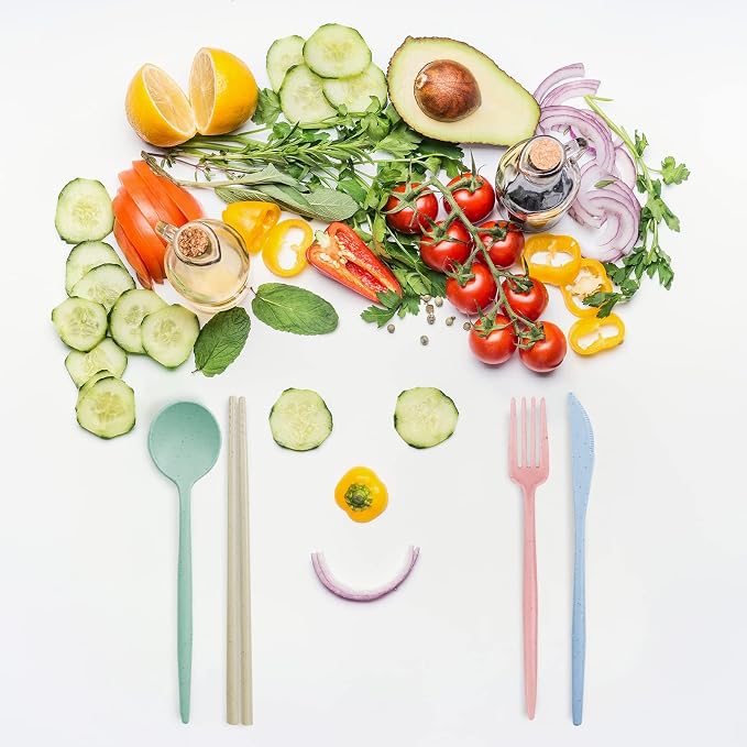 4 Sets Reusable Travel Utensils Set - Image 3