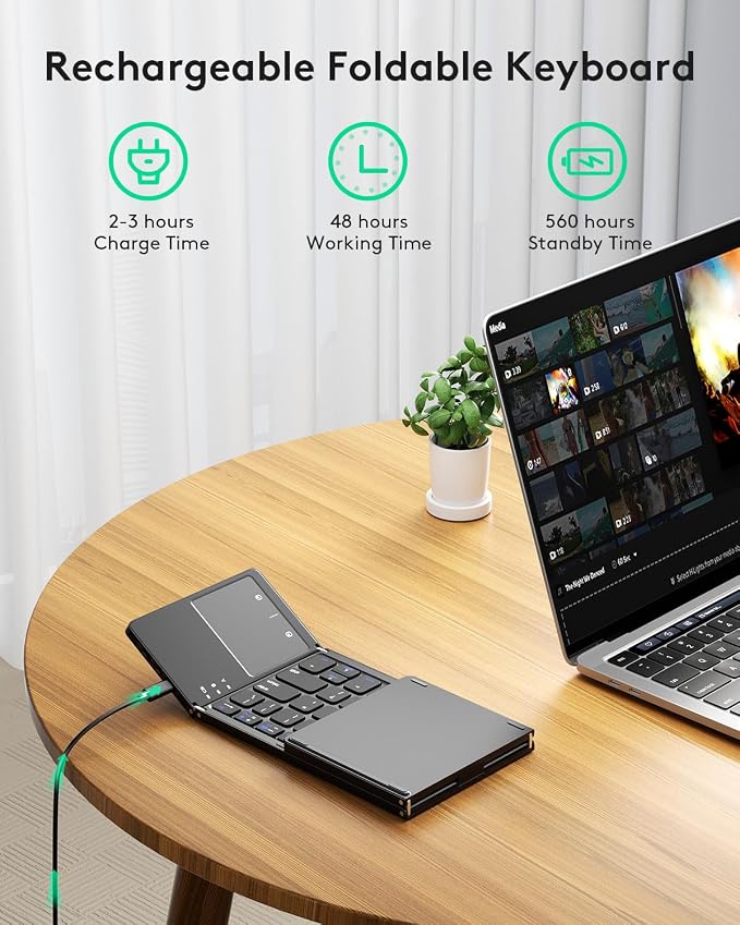 Samsers Multi-Device Foldable Bluetooth Keyboard - Image 4