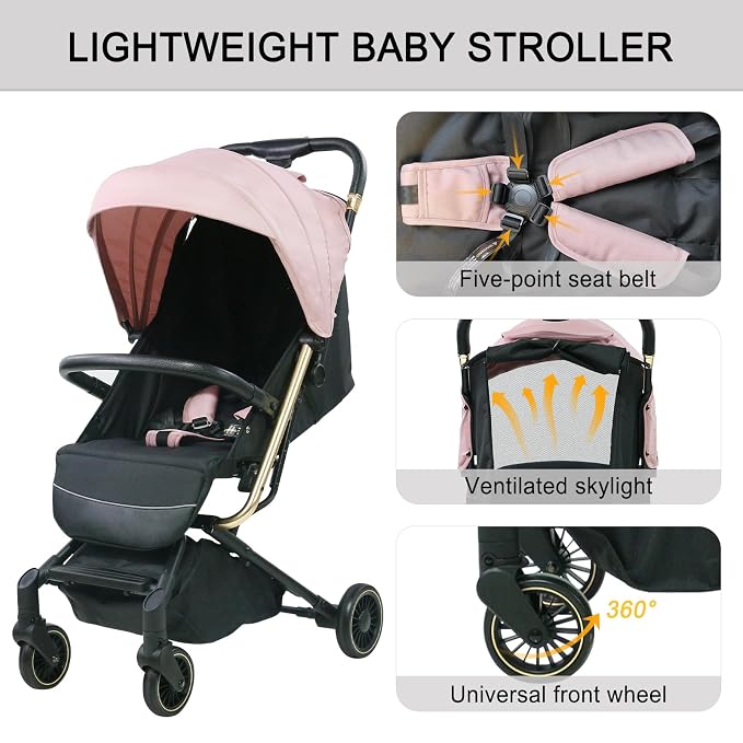 Lightweight Baby Stroller, Ultra Compact & Airplane-Friendly Travel Stroller - Image 3