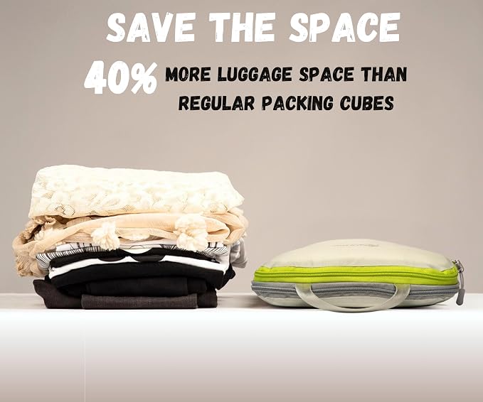 6 Set/3 Set Ultralight Compression Packing Cubes, Suitcase and Backpack Travel - Image 2
