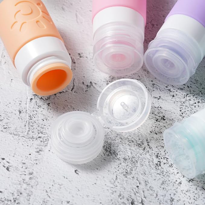 18 Pack travel Bottles for Toiletries, TSA Approved Silicone Travel Containers - Image 3
