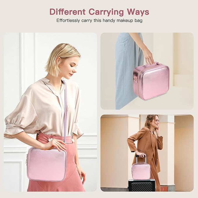 Travel Makeup Bag with LED Mirror, Cosmetic Bags - Image 8