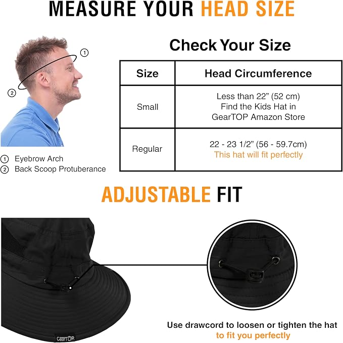 GearTOP Safari Sun Hat for Men and Sun Hats for Women UV Protection UPF 50+ - Image 5