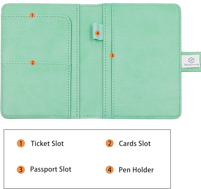 Melsbrinna Premium Leather Passport Holder Covers Case, Waterproof Rfid - Image 4