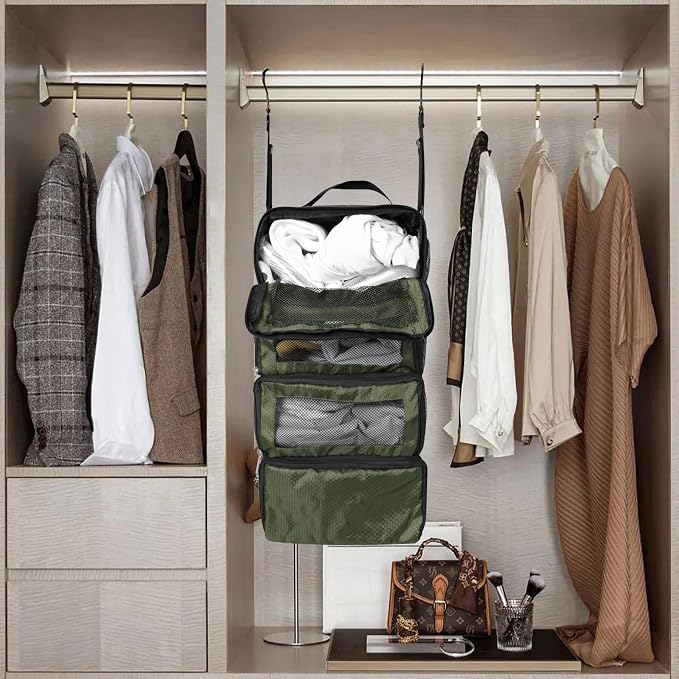 Suitcase Organizer, Travel Luggage Organizer Portable Hanging Travel Shelves - Image 7