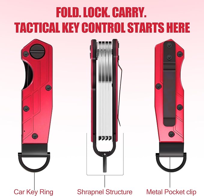 Key Organizer for Men Compact Key Holder Minimalist Key Case Metal Key Chain - Image 2