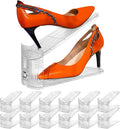 Shoe Slots Organizer, 50% Space-Saving Storage Rack Holder, Transparent by Yashong
