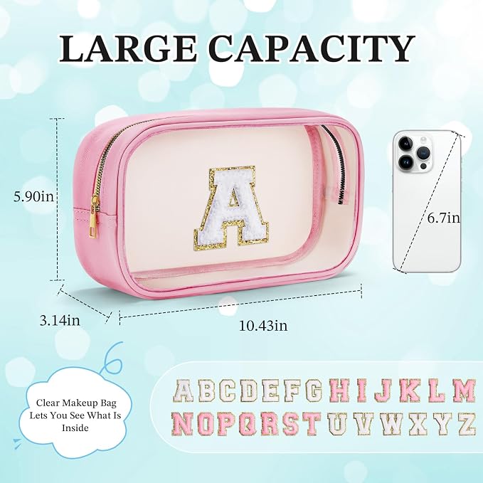 YOOLIFE Initial Travel Makeup Bag Pouch - Image 4