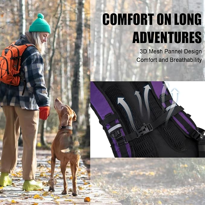 Hydration Backpack Pack with 2L Water Bladder 18L Hiking Backpack Women Men - Image 5