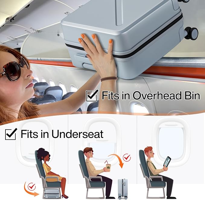 MILADA Underseat Carry On Luggage - Image 2