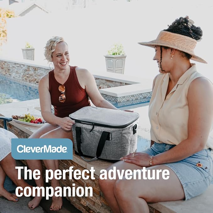 CleverMade Collapsible Insulated Cooler Bag – Leakproof Soft Folding Cooler - Image 6