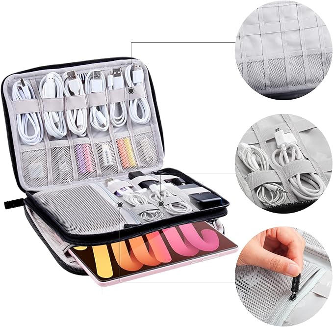 Electronics Organizer Travel Case Cord Cable Charger Organizer Bag Travel - Image 5