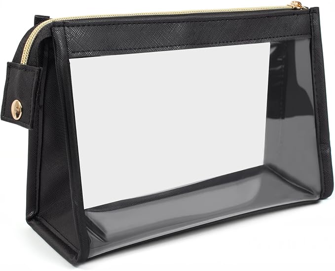 Small Clear Makeup Bag, Waterproof Clear Travel Toiletry Bag Case Cosmetic Bag by FFpaw