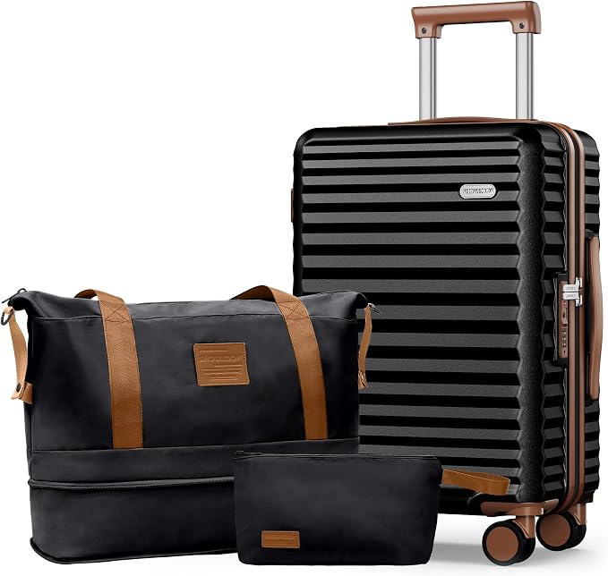 SHOWKOO Carry On Luggage Hardshell Lightweight Luggage Set, Suitcase by SHOWKOO