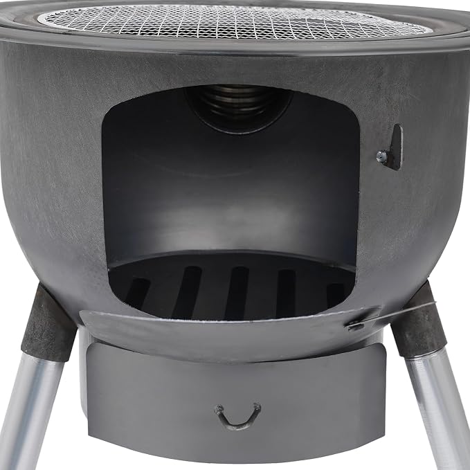 Camping Stove, Wood Burning Stove, Portable Grill Barbecue Cooking Grate and - Image 5