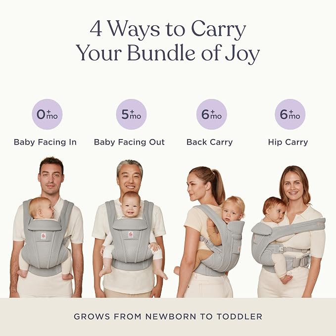 Ergobaby Omni Deluxe Baby Carrier Newborn to Toddler - Image 5