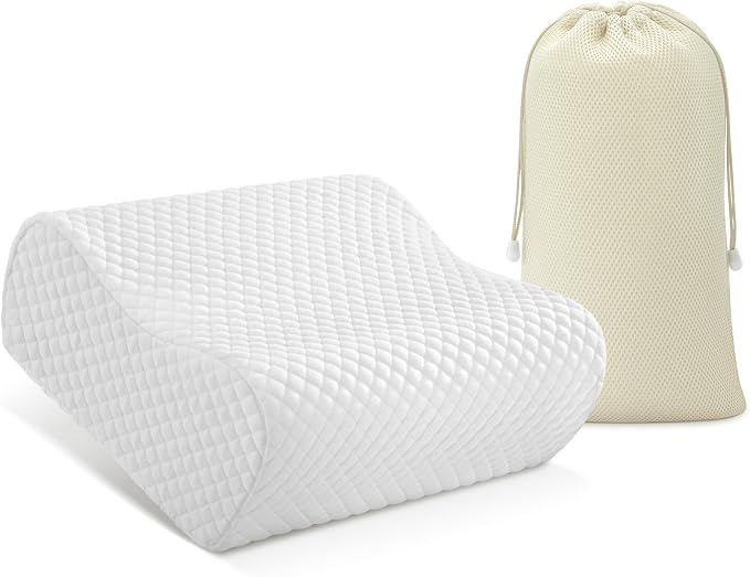 AM AEROMAX Travel Contour Memory Foam Pillow, Cervical Pillow by AMAEROMAX