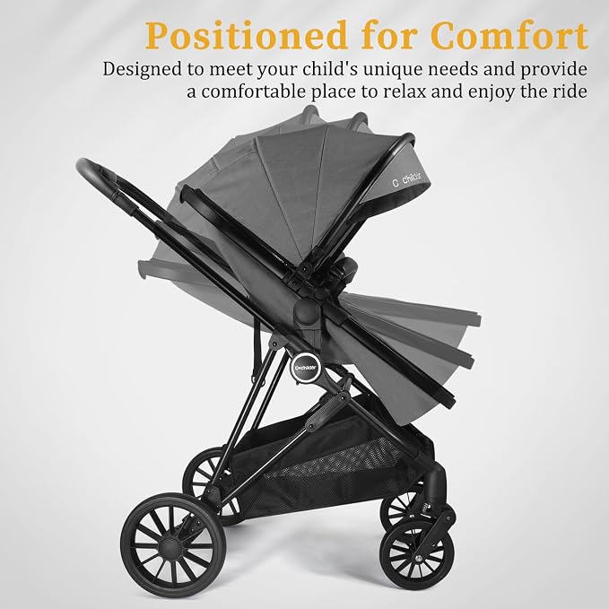 Lite 2.0 Baby Stroller with Newborn Mode, 2-in-1 Foldable Infant Stroller with - Image 3