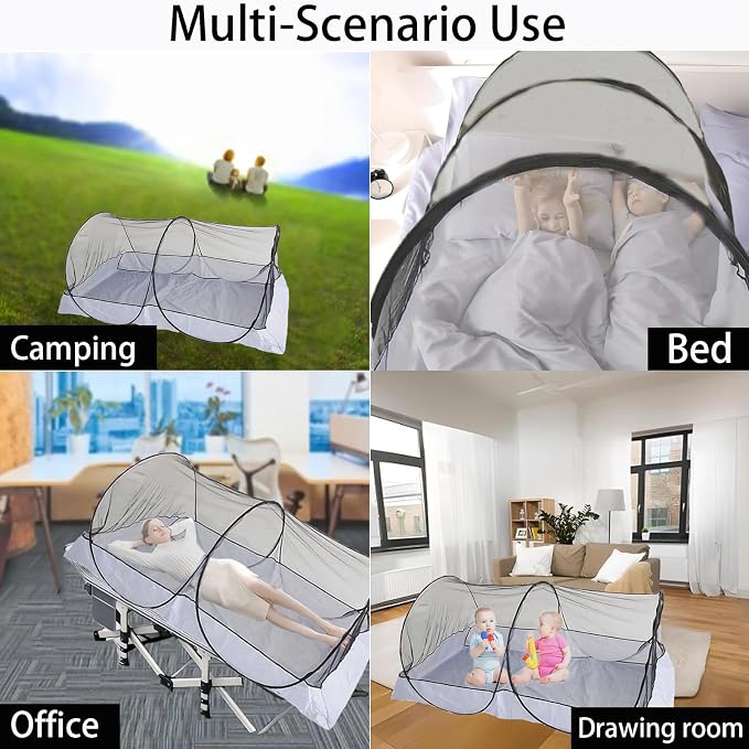 CMINGJ Portable Mosquito Net Foldable Pop-Up Travel Mosquito Net - Image 5