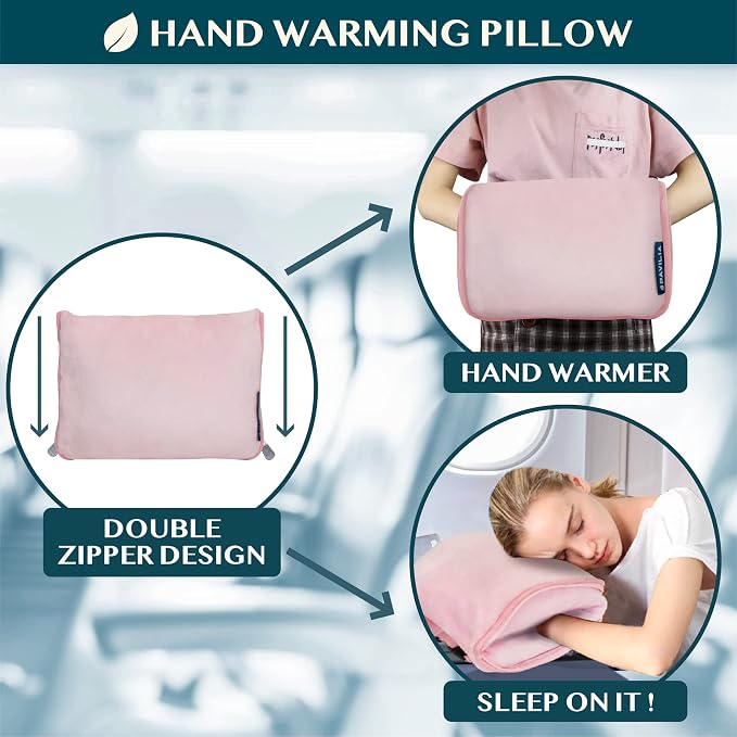PAVILIA Travel Blanket Pillow, Soft Airplane Blanket 2-in-1 Combo Set, Plane - Image 4