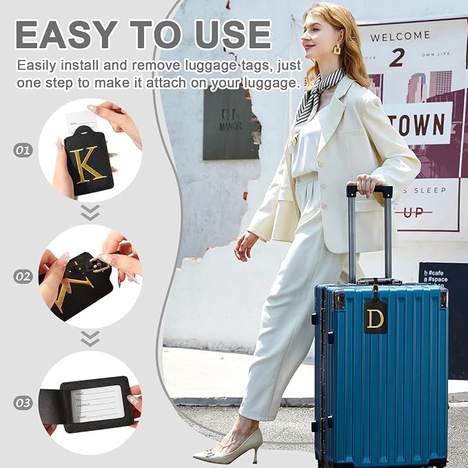 Personalized Initial Luggage Tags - Image 4