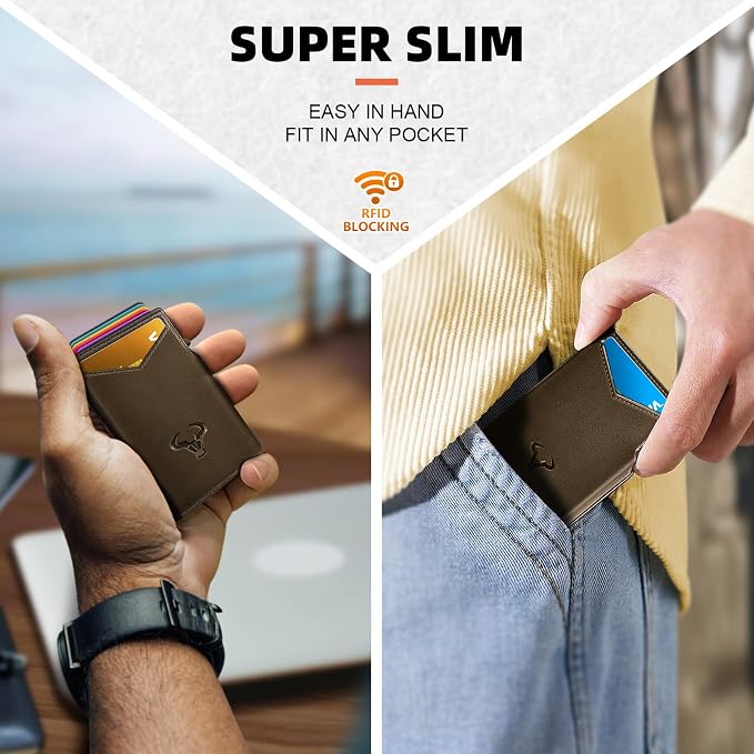 BULLIANT Men Wallet Gift Boxed, Slim Front Pocket Wallet Money Clip Card Holder - Image 7