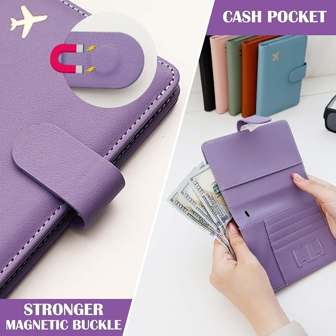 Melsbrinna Premium Leather Passport Holder Covers Case, Waterproof Rfid - Image 5
