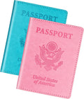 Turquoise & Pink Passport Holder, Cruise Essentials Passport Wallet Cover Case by WelcometoHerain