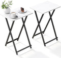 Foldable TV Trays, Small Folding Table, TV Trays Set of 2, TV Dinner Tray by Acovy