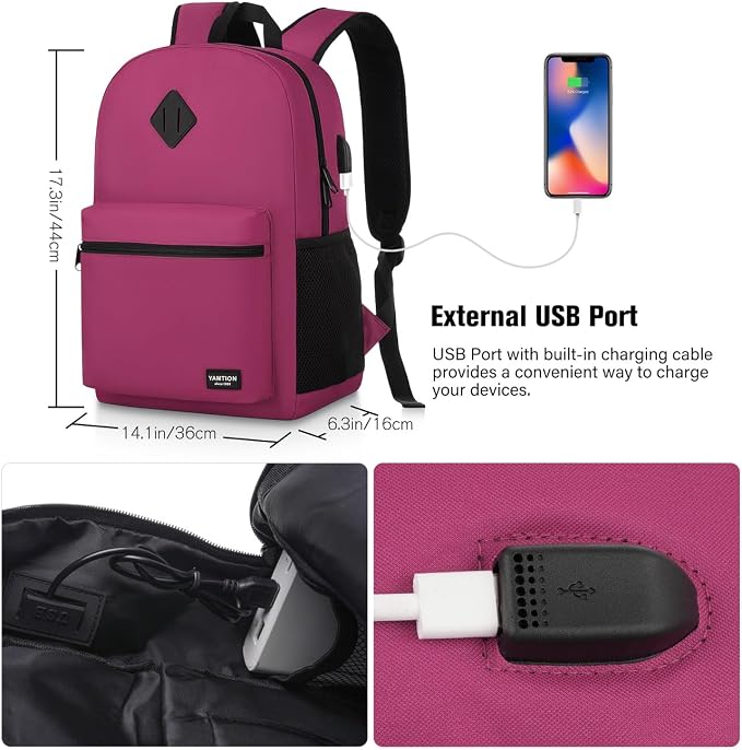 Laptop Backpack, Bookbag for Women and Teen Girls School Backpack - Image 7