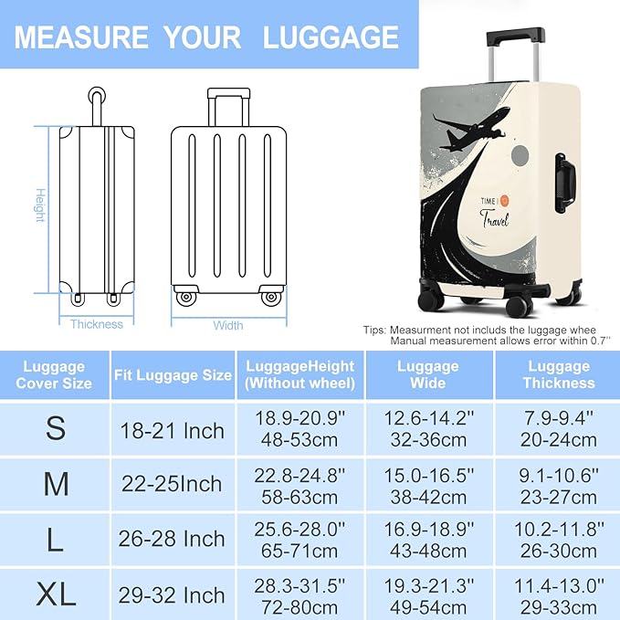 Travel Luggage Cover Washable Suitcase Protector Anti-Scratch, Stretchable Fit - Image 6