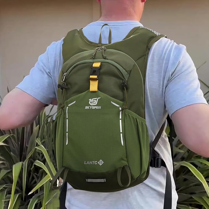 SKYSPER Small Hiking Backpack - 15L Travel Daypack Lightweight Bag Water - Image 7