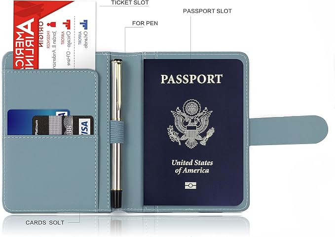 Melsbrinna Premium Leather Passport Holder Covers Case, Waterproof Rfid - Image 3