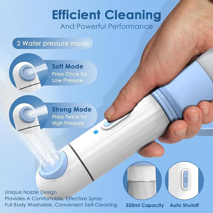 Portable Bidet for Travel – 350ml High Pressure Handheld Electric Portable Bidet - Image 2