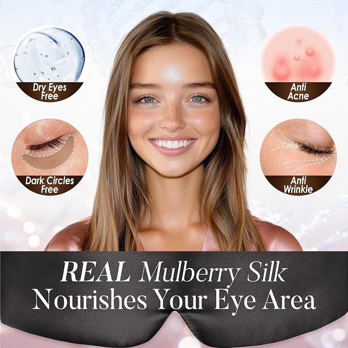 LULUSILK Reversible Mulberry Silk Sleep Mask - Image 6