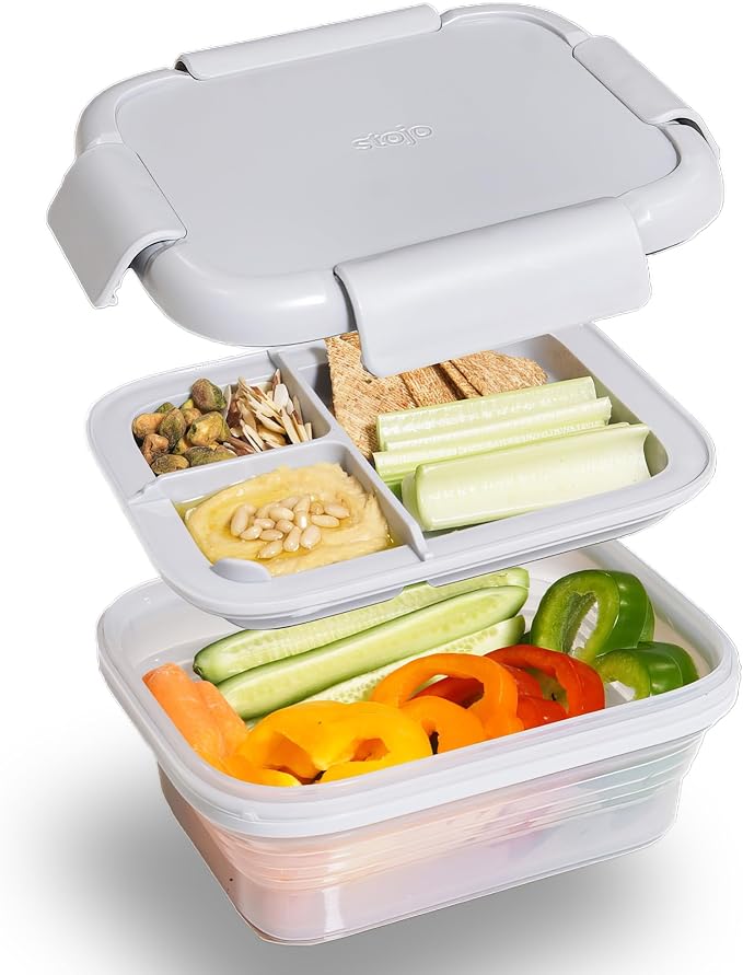 STOJO Collapsible Bento Box, Leak-Proof, Microwave & Dishwasher Safe, Premium - Image 8