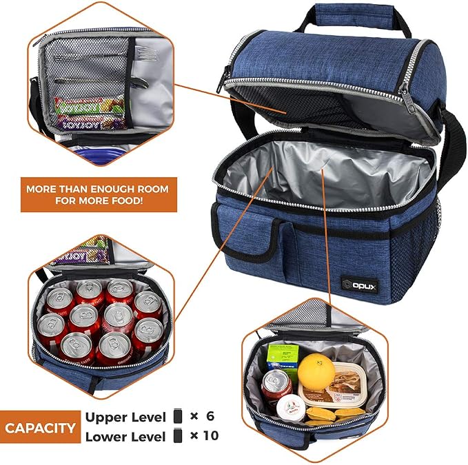 OPUX Lunch Box for Men, Adult Lunch Box Cooler, Insulated Lunch Bag Women - Image 8