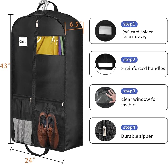 STEPONE 6.5" Gusseted Heavy Duty Garment Bags - Image 2