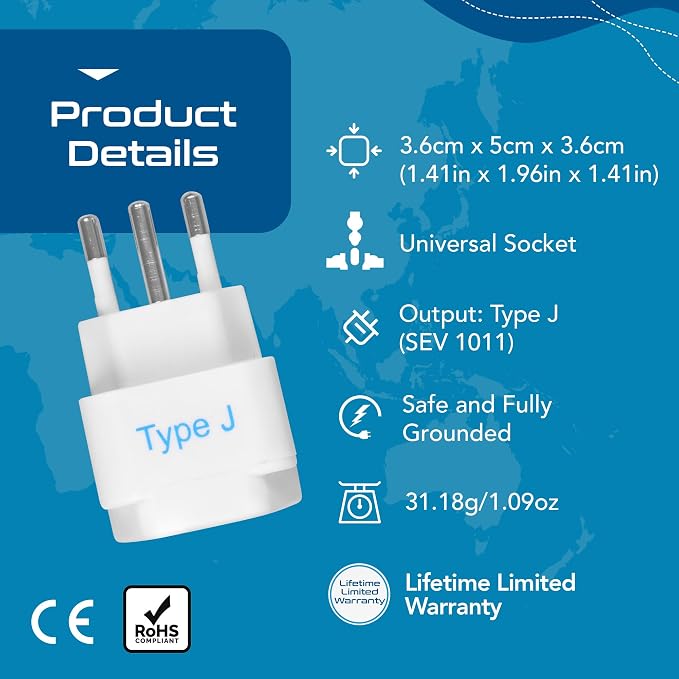 Ceptics Switzerland Travel Plug Adapter - Image 3