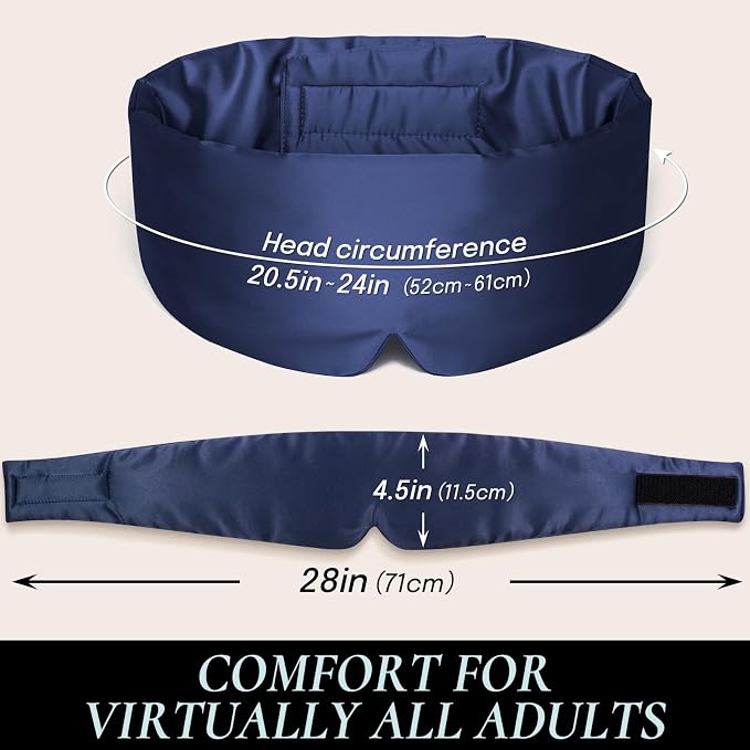 Zenssia Satin Sleep Mask for Women and Men, Lightweight Padded Eye Mask - Image 7