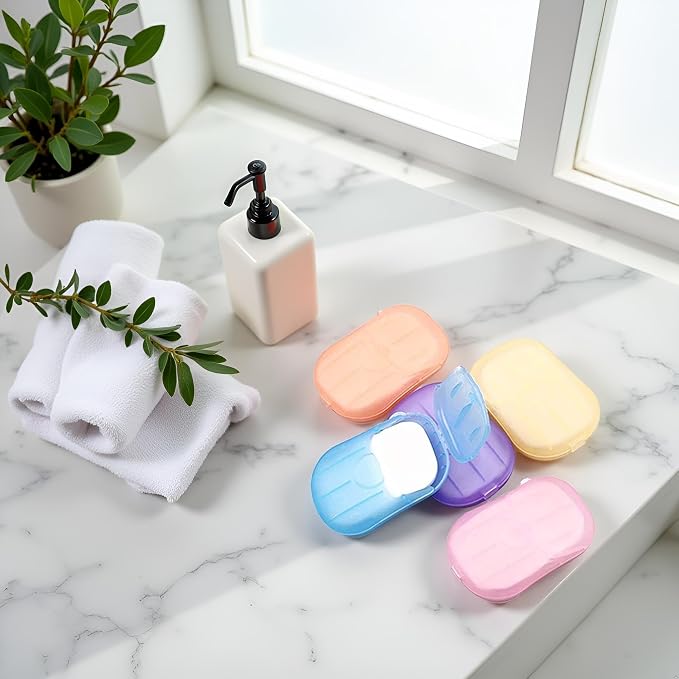 500 Sheets Colorful Disposable Soap Paper 5 Boxes Hand Cleaner Fragrance Mini - Image 3