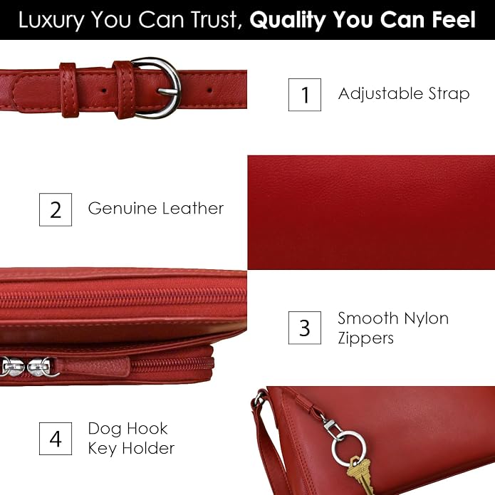 ili New York Genuine Leather Crossbody Bags - Image 4