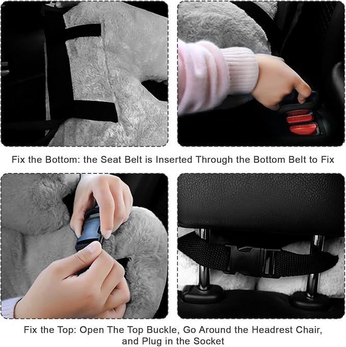 Car Pillow for Kids – Comfort Travel Pillow for Car – Soft Cotton Support - Image 3