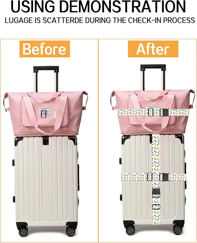 Luggage Straps for Suitcases, Adjustable Travel Belt, Durable Wide Luggage Strap - Image 3