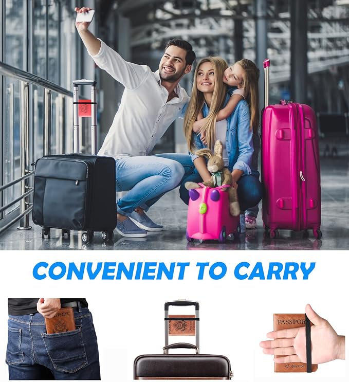 Passport Holder Cover Wallet Travel Essentials Leather Rfid Blocking Case - Image 7