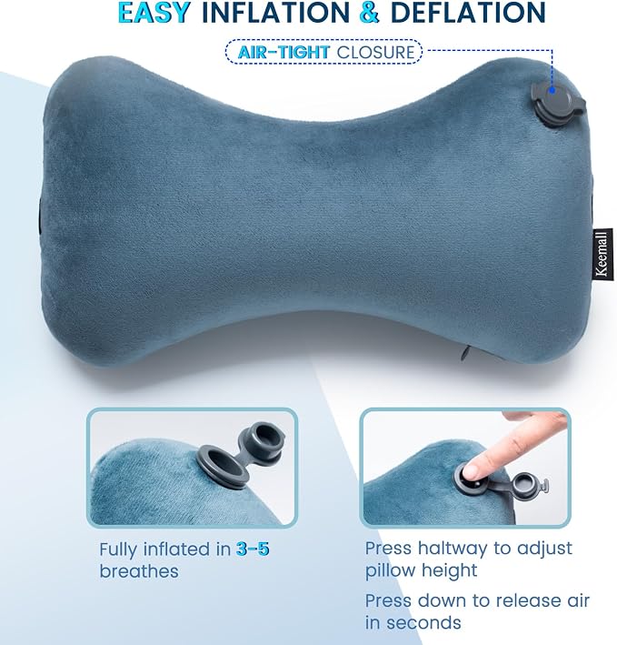 Inflatable Car Neck Pillow Driving, Blow Up Car Headrest Pillow - Image 2