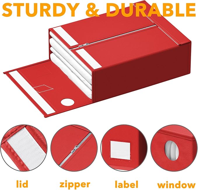 SpaceAid 3 Pack Bed Organizers and Storage, Foldable Sheet Organizer - Image 6