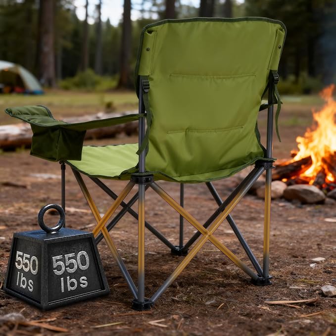 TIMBER RIDGE Oversized Folding Camping Chair - Image 4